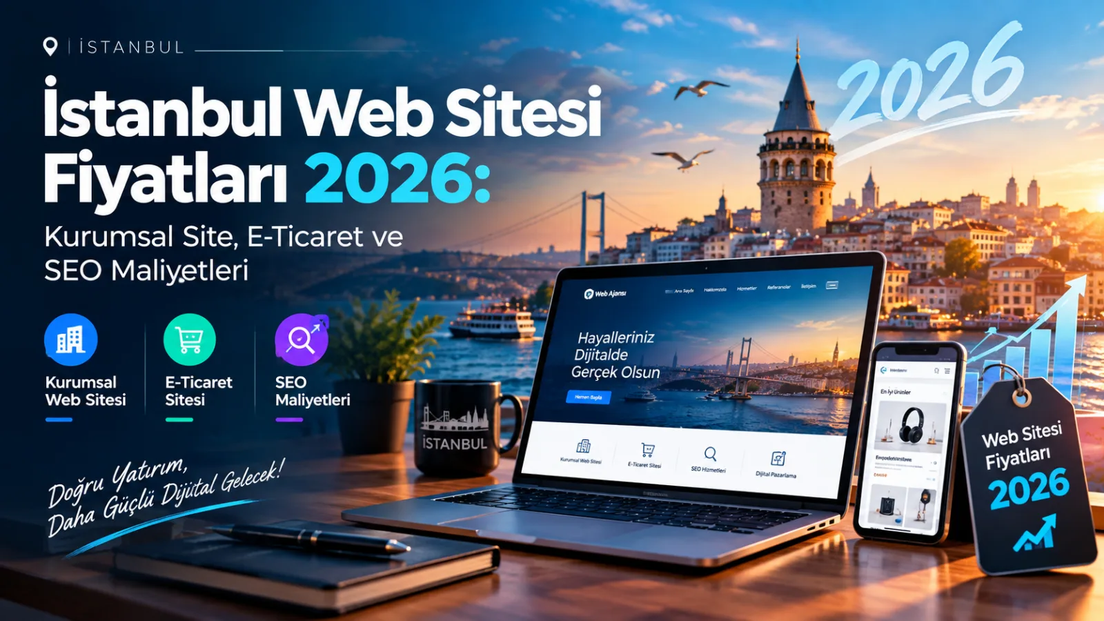 İstanbul Web Sitesi Fiyatları 2026: Kurumsal Site, E-Ticaret ve SEO Maliyetleri
